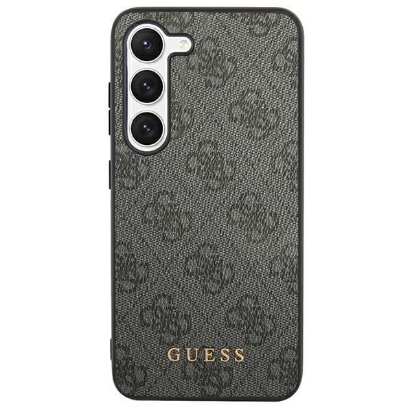 Puzdro Guess pre Samsung Galaxy S24 Plus S926 GUHCS24MG4GFGR čierne tvrdé puzdro 4G Metal Gold Logo