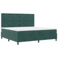 vidaXL Posteľ s pružinovým rámom Tmavozelená 200 x 200 cm Zamat