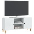 vidaXL TV skrinka Biela 102 x 34,5 x 50 cm Kompozitné drevo