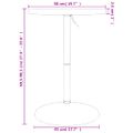 vidaXL Barový stolík Ø50x90,5 cm dubový masív