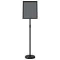 vidaXL Stánky na výstavy Čierna 25 x 25 x 125 cm Hliník