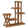 vidaXL Stojan na rastliny Prírodná 95 x 25 x 101,5 cm