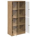 vidaXL Highboard Remeselný dub 68 x 37 x 142 cm Kompozitné drevo