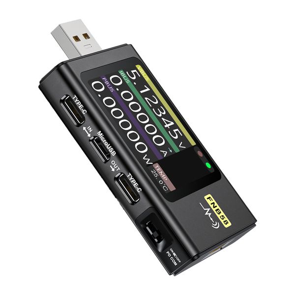 FNIRSI FNB58 USB port tester, čierny