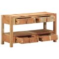 vidaXL TV skrinka Hnedá 83 x 33 x 46 cm Masívne obnovené drevo