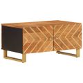 vidaXL Konferenčný stolík hnedo-čierny 80x50x40 cm masívne mago