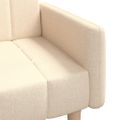 vidaXL 2-miestna rozkladacia pohovka, krémová, látka