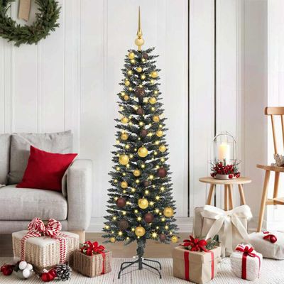 vidaXL Umelý vianočný stromček Zelená 150 cm PVC, plast a oceľ