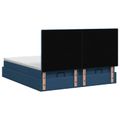 vidaXL Ottoman posteľ s matracom a LED Modrá 160 x 200 cm Látka