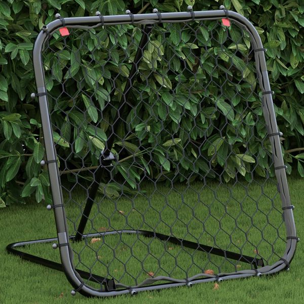 vidaXL Futbalové odrážadlo nastaviteľné čierne 84x73x60-80 cm oceľ
