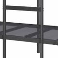 vidaXL Poschodová posteľ bez matraca Čierna 75x190 cm Oceľ