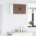 vidaXL Nástenná skrinka LUCCA 2 ks Hnedý dub Kompozitné drevo