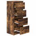 vidaXL Komoda dymový dub 37,5x35x99 cm spracované drevo