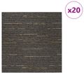 vidaXL Kobercová dlaždica Pruhovaná Svetlo Hnedá 50 x 50 cm 20 ks