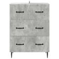 vidaXL Zásuvkový kabinet Betónovo sivá 66 x 34,5 x 89,5 cm