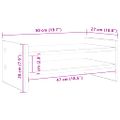 vidaXL Stojan na monitor dub artisian 50x27x20 cm kompozitné drevo
