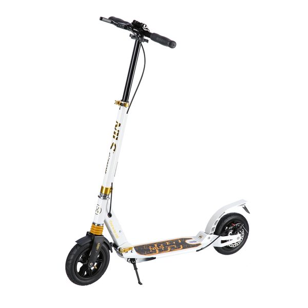 Skladacia kolobežka NILS Extreme HM209T bielo-zlatá