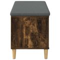 vidaXL Predsieňová lavica s vankúšom Údený Dub 100 x 38 x 46 cm