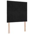 vidaXL LED box s pružinami s čelnou doskou Čierny 100 x 200 cm Zamat