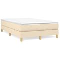 vidaXL Posteľný rám s boxspringom krémová 120x200 cm látka