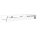 vidaXL TV skrinka s LED svetlami biela 290x36,5x40 cm