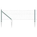 vidaXL Reťazová brána s hrotmi 25 x 0,6 m PVC potiahnutá oceľ Zelená