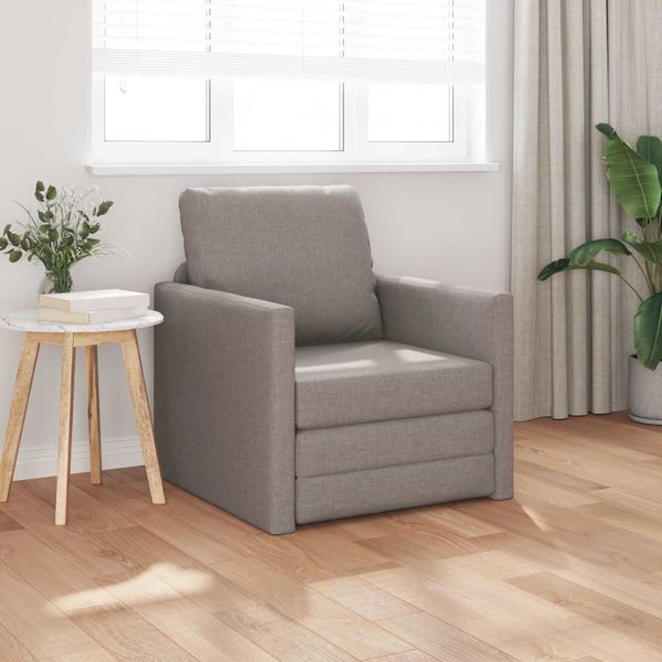 vidaXL Rozkladacia posteľ Sivohnedá 74 x 77 x 81 cm látka