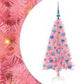 vidaXL Vianočný stromček Ružová 120 cm PVC