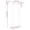 vidaXL Posuvné dvere ORKDAL 93 x 232 cm Biela a čierna