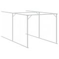 vidaXL Búda pre psa s výbehom antracitová 110x813x110 cm pozink. oceľ