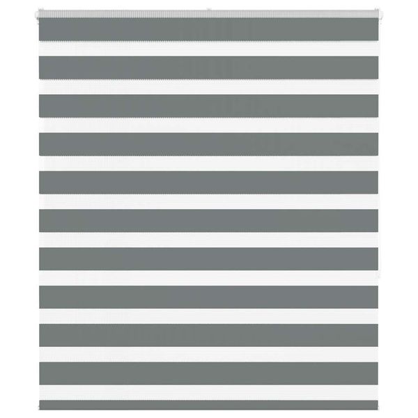 vidaXL Zebra roleta tmavošedá 125x150 cm šírka látky 120,9cm polyester