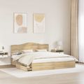 vidaXL Úložná posteľ Sonoma dub 180 x 200 cm Kompozitné drevo