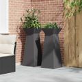 vidaXL Stĺpový kvetináč 2 pcs Čierna 40 x 40 x 100 cm