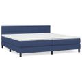 vidaXL Boxspring posteľ s matracom modrá 200x200 cm látka