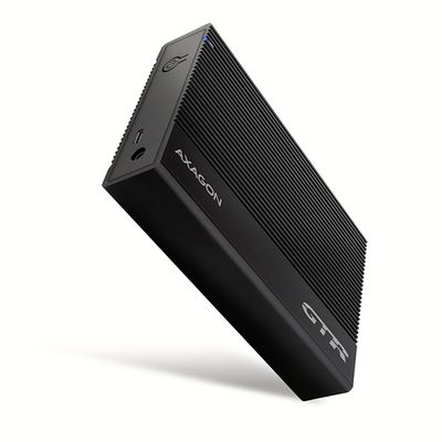 AXAGON EE35-GTR, USB-C 5Gbps - SATA 6G 3.5'' RIBBED box, čierny