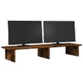 vidaXL Stojan na monitor dymový dub 100x27x15 cm kompozitné drevo