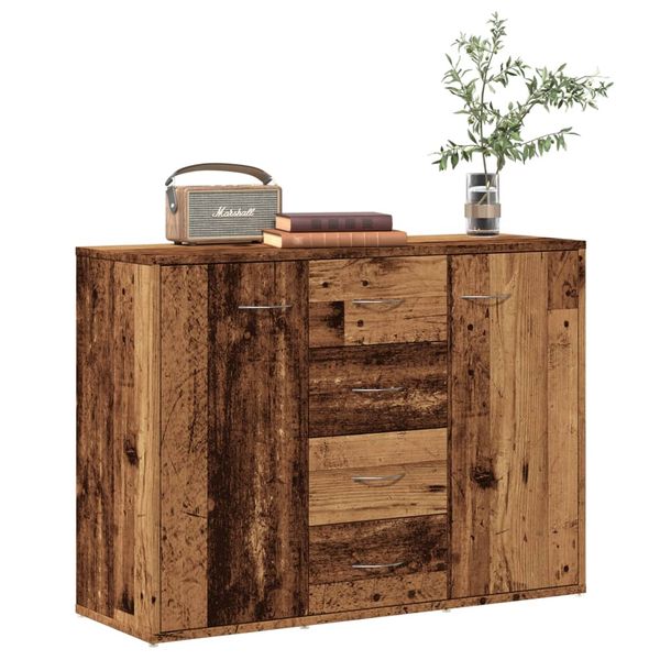 vidaXL Komoda staré drevo 88x30x64 cm kompozitné drevo