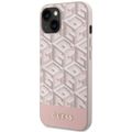 Guess puzdro pre iPhone 14 6,1" GUHMP14SHGCFSEP ružové pevné puzdro Magsafe Gcube PU Stripes