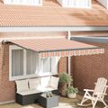 vidaXL Sklopná markíza Viacfarebný 300 x 250 cm Tkanina a hliník