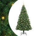 vidaXL Umelý vianočný stromček Zelená 210 cm PVC a Oceľ a Plast