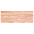 vidaXL Kúpeľňová doska bledohnedá 140x50x(2-6) cm ošetrený masív