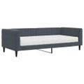vidaXL Denná posteľ s matracom tmavosivá 90x200 cm zamat