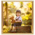 vidaXL Fotorámiky na stenu, koláž 3 ks, zlaté 40x40 cm, MDF