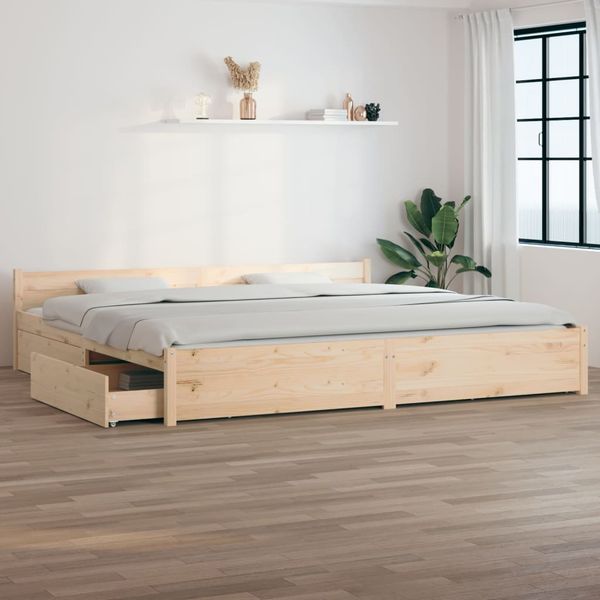 vidaXL Posteľný rám so zásuvkami 200x200 cm