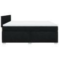 vidaXL Posteľný rám boxspring s matracom čierny 180x200 cm látka