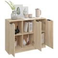 vidaXL Komoda farba dubu sonoma 90,5x30x70 cm spracované drevo