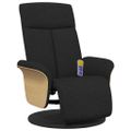 vidaXL Masážne relaxačné kreslo Čierna 79 x 87 x 104,5 cm látka
