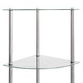 vidaXL Regál so 6 policami priehľadný 30x30x160 cm tvrdené sklo