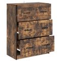 vidaXL Zásuvkový kabinet Dymový dub 66 x 34,5 x 87 cm Kompozitné drevo