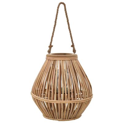 vidaXL Držiak na lampu na závesnú sviečku Prútený Natural